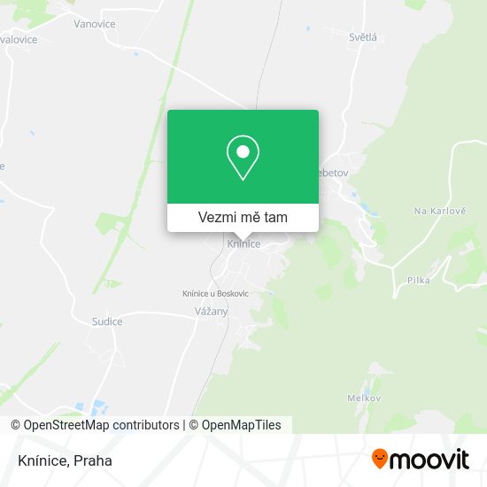 Knínice mapa