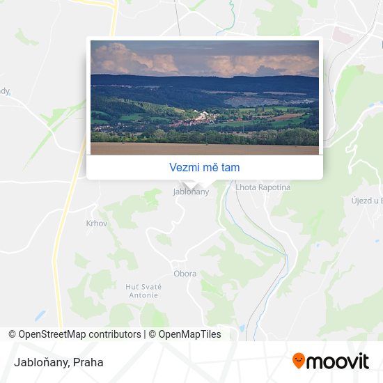 Jabloňany mapa