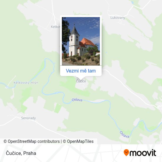 Čučice mapa
