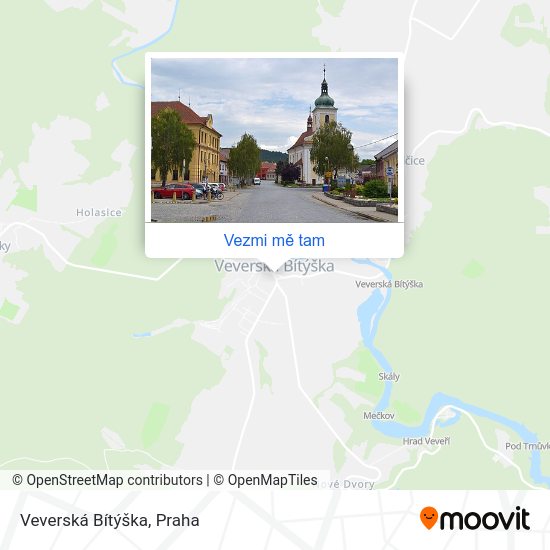 Veverská Bítýška mapa