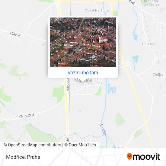 Modřice mapa