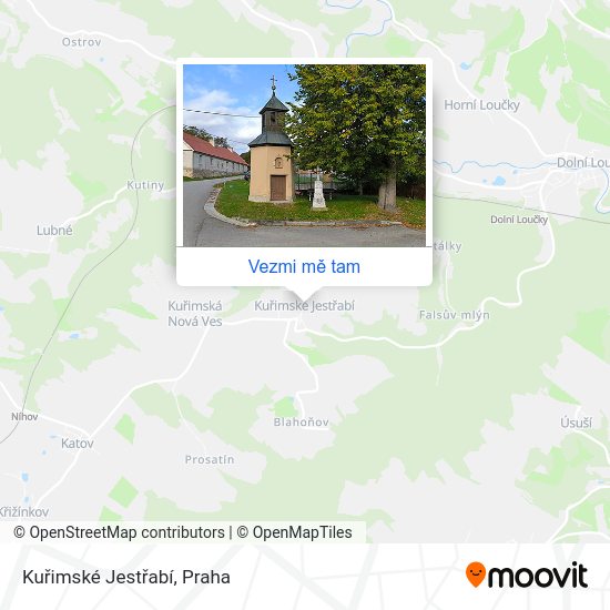 Kuřimské Jestřabí mapa