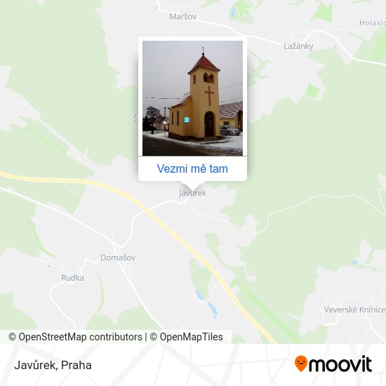 Javůrek mapa
