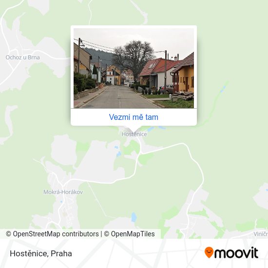 Hostěnice mapa
