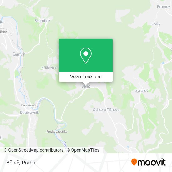 Běleč mapa