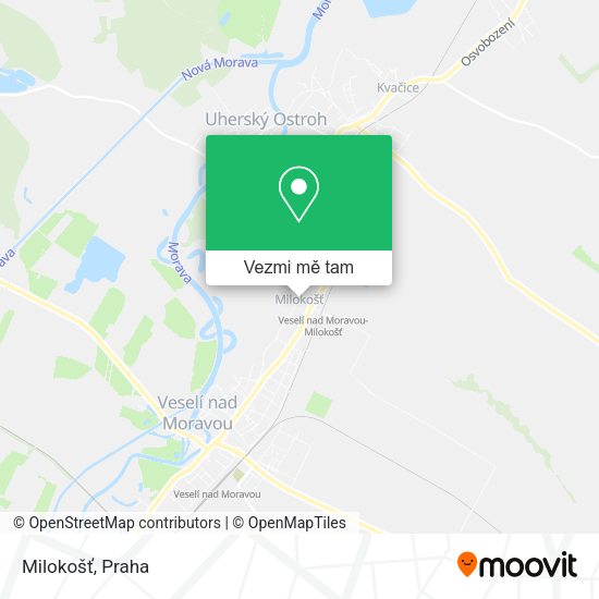 Milokošť mapa