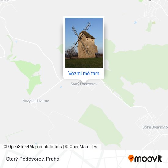 Starý Poddvorov mapa