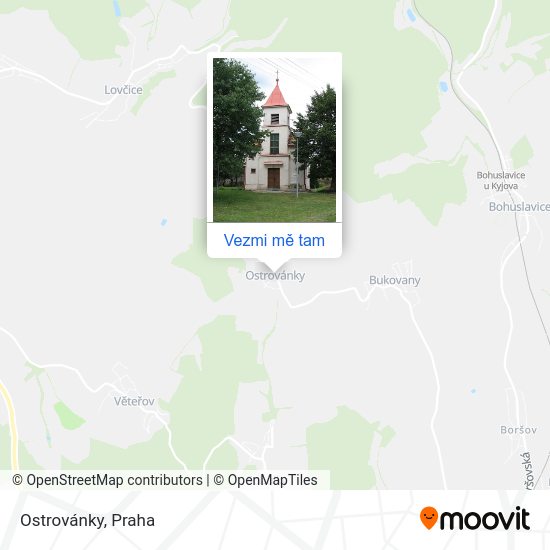 Ostrovánky mapa