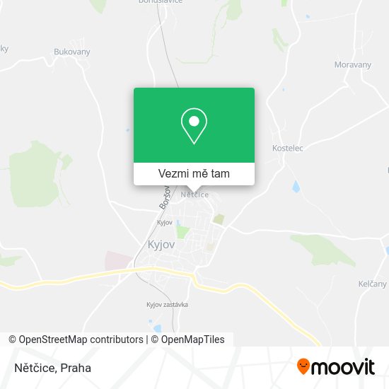 Nětčice mapa