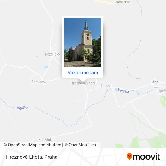 Hroznová Lhota mapa