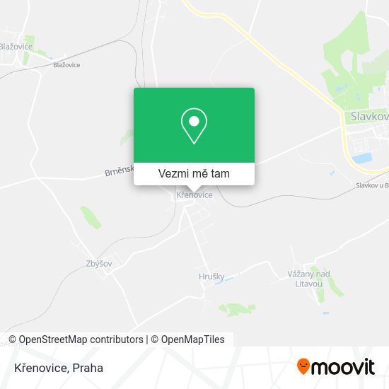 Křenovice mapa