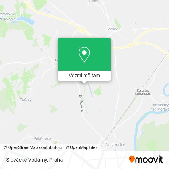 Slovácké Vodárny mapa