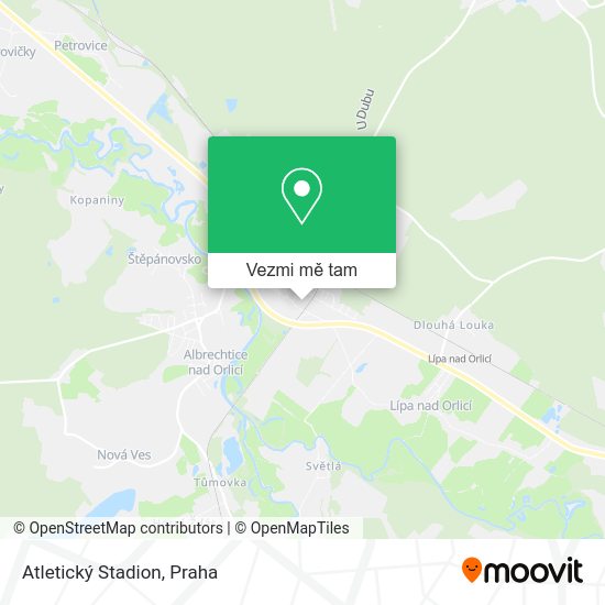 Atletický Stadion mapa