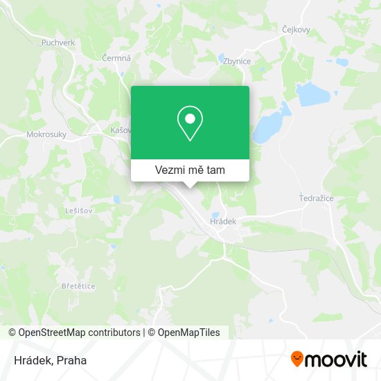 Hrádek mapa