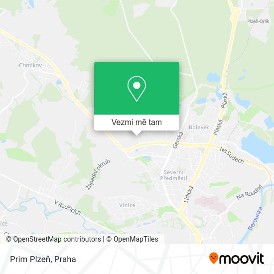 Prim Plzeň mapa