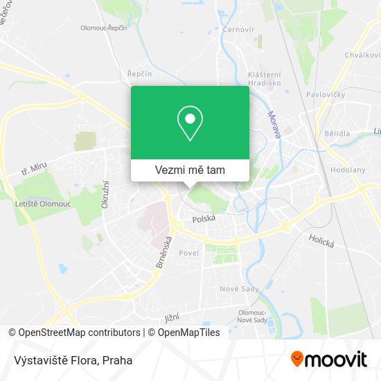Výstaviště Flora mapa