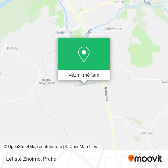 Letiště Znojmo mapa