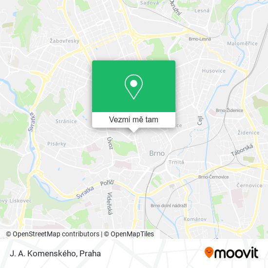 J. A. Komenského mapa