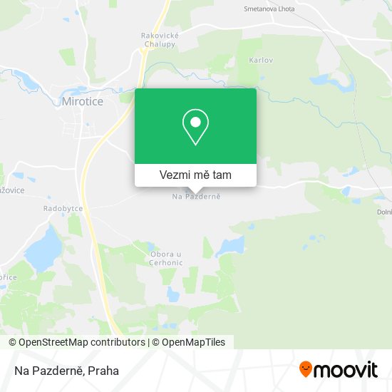 Na Pazderně mapa