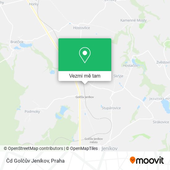 Čd Golčův Jeníkov mapa