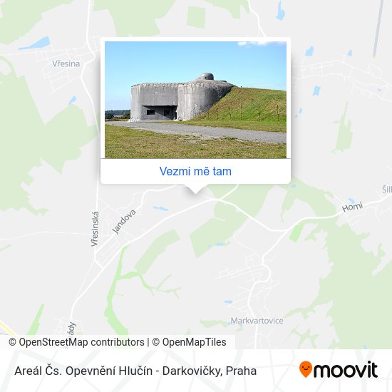 Areál Čs. Opevnění Hlučín - Darkovičky mapa