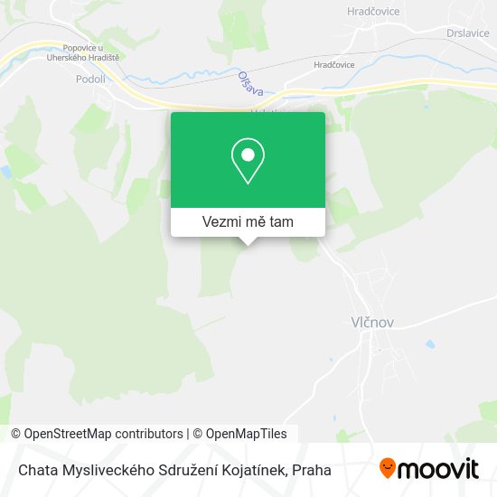 Chata Mysliveckého Sdružení Kojatínek mapa