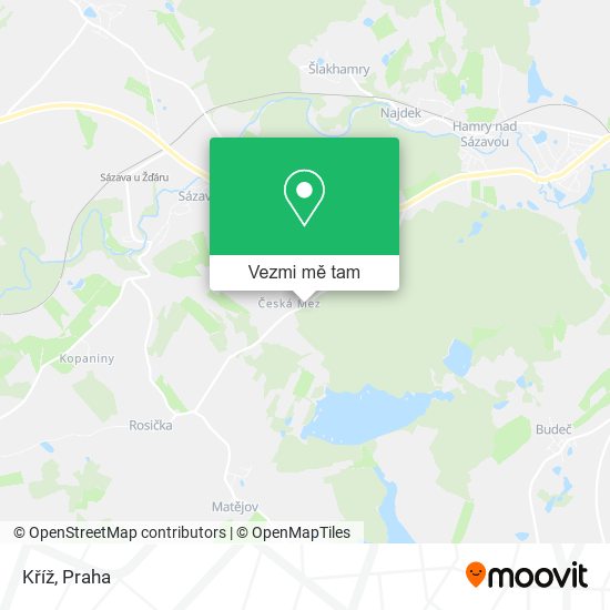 Kříž mapa