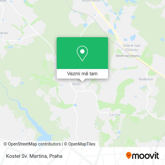 Kostel Sv. Martina mapa