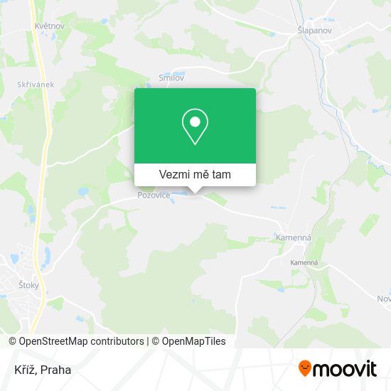 Kříž mapa