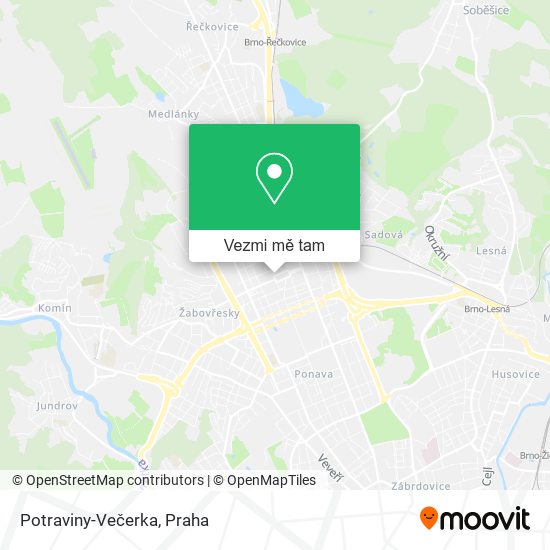 Potraviny-Večerka mapa