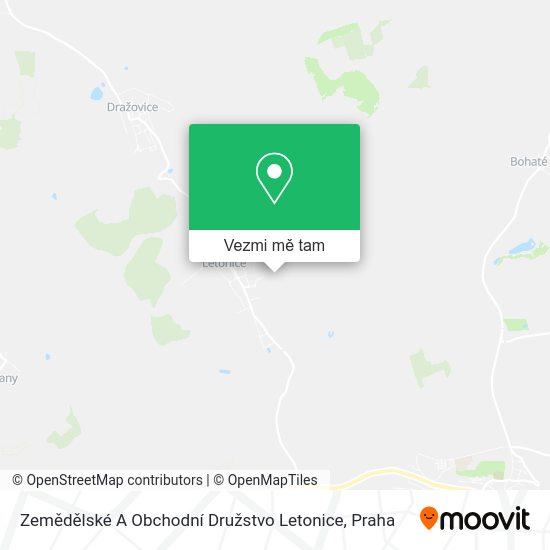 Zemědělské A Obchodní Družstvo Letonice mapa