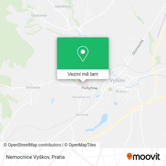 Nemocnice Vyškov mapa