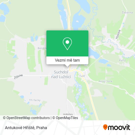Antukové Hřiště mapa