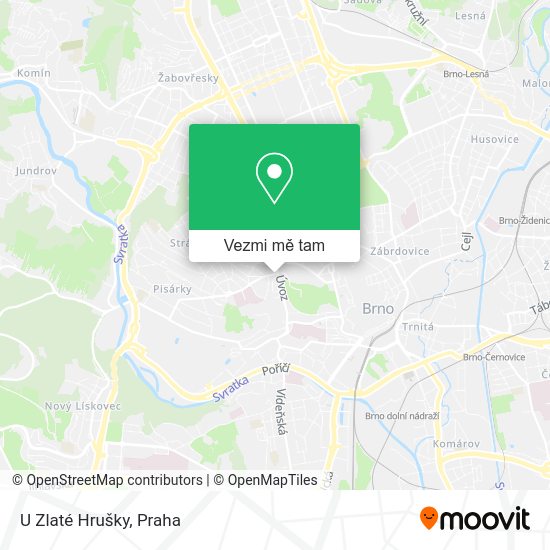 U Zlaté Hrušky mapa