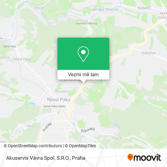 Akuservis Vávra Spol. S.R.O. mapa