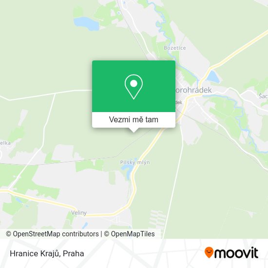 Hranice Krajů mapa