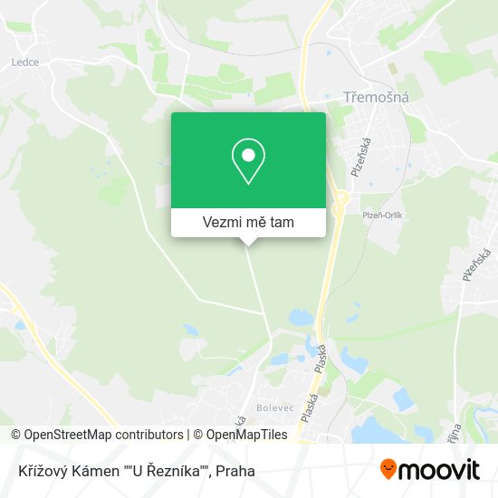 Křížový Kámen ""U Řezníka"" mapa