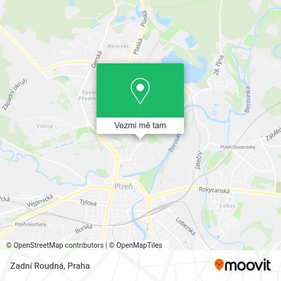 Zadní Roudná mapa