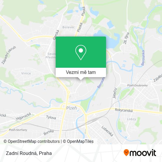 Zadní Roudná mapa