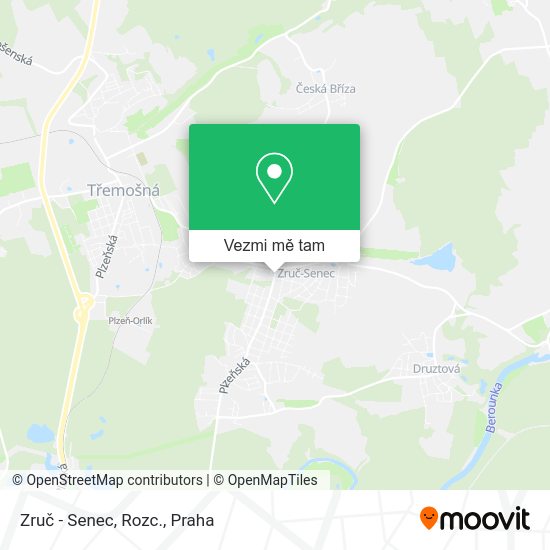 Zruč - Senec, Rozc. mapa