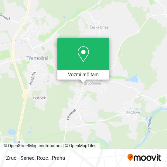 Zruč - Senec, Rozc. mapa