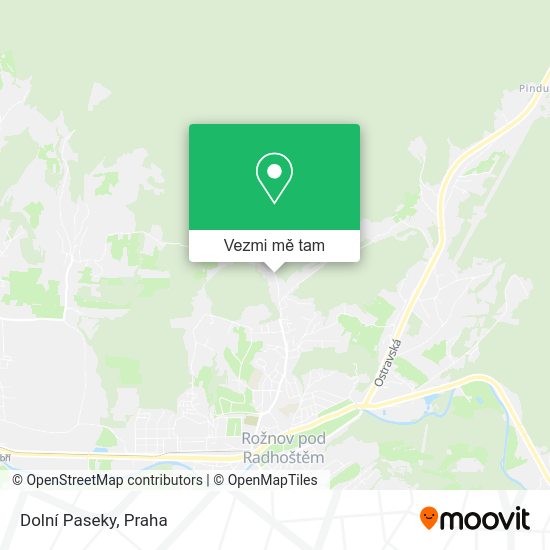 Dolní Paseky mapa