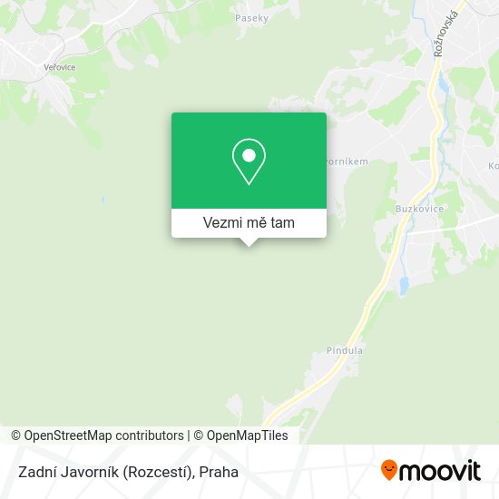 Zadní Javorník (Rozcestí) mapa