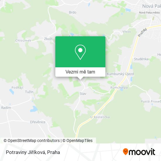 Potraviny Jiříková mapa