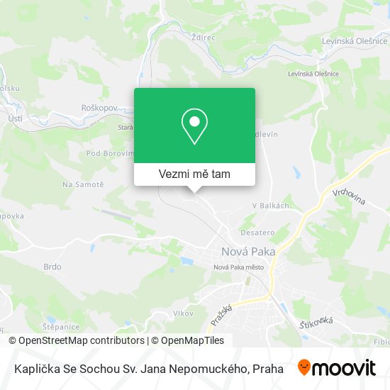 Kaplička Se Sochou Sv. Jana Nepomuckého mapa