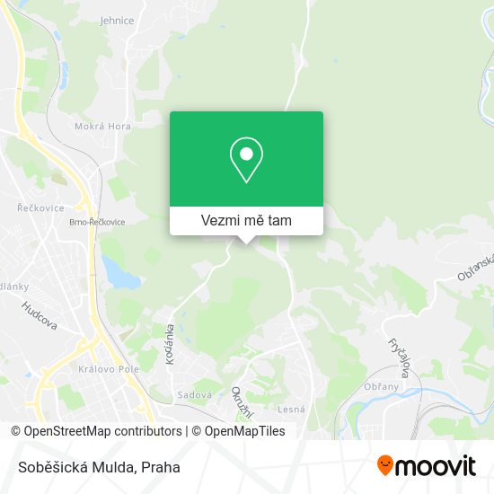Soběšická Mulda mapa