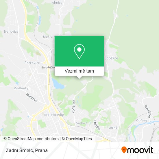 Zadní Šmelc mapa