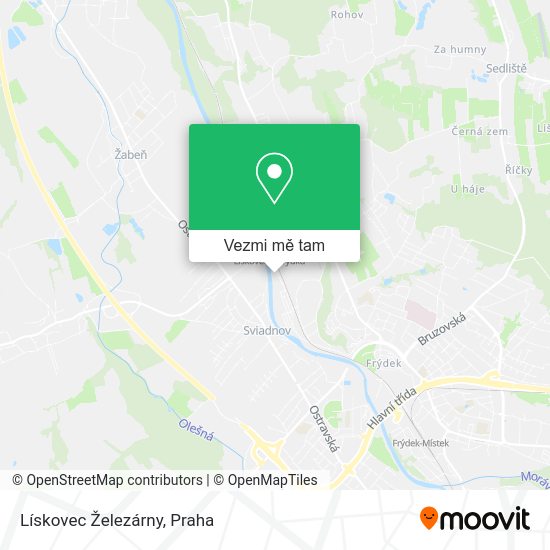 Lískovec Železárny mapa