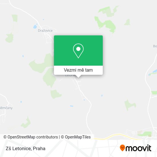 Zš Letonice mapa