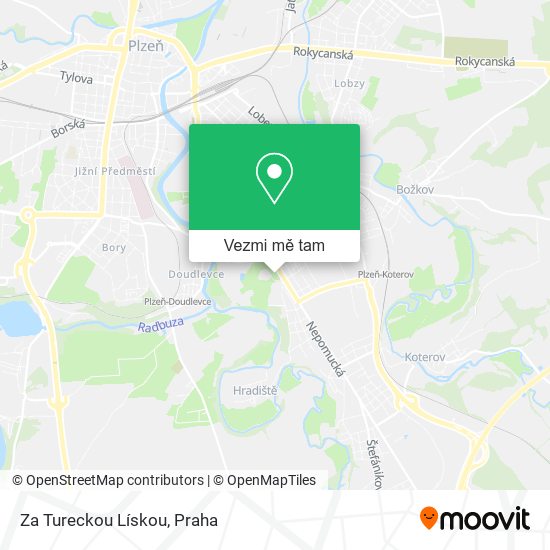 Za Tureckou Lískou mapa